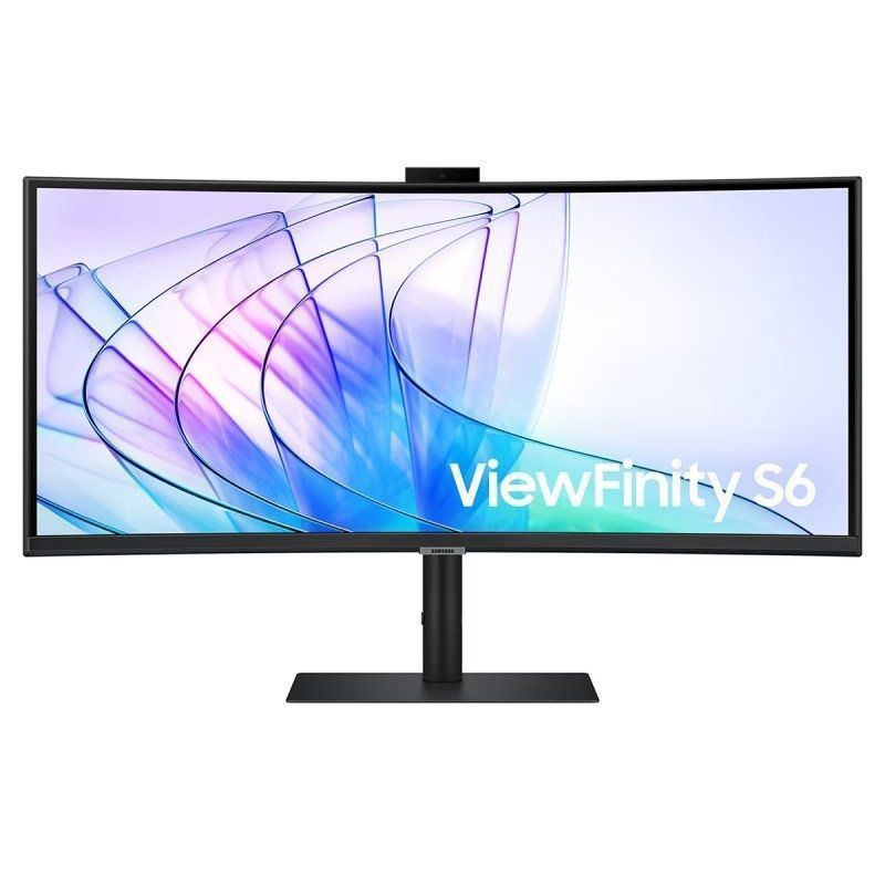 Monitor Profesional Ultrapanorámico Curvo Samsung ViewFinity S6 S34C652VAU 34'/ UWQHD/ Webcam/ Multimedia/ Regulable en Altur...